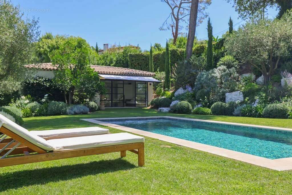 Le Cannet - Quartier résidentiel - Elégante villa de plain-pied avec jardin luxuriant , piscine. Calme absolu - photo 12
