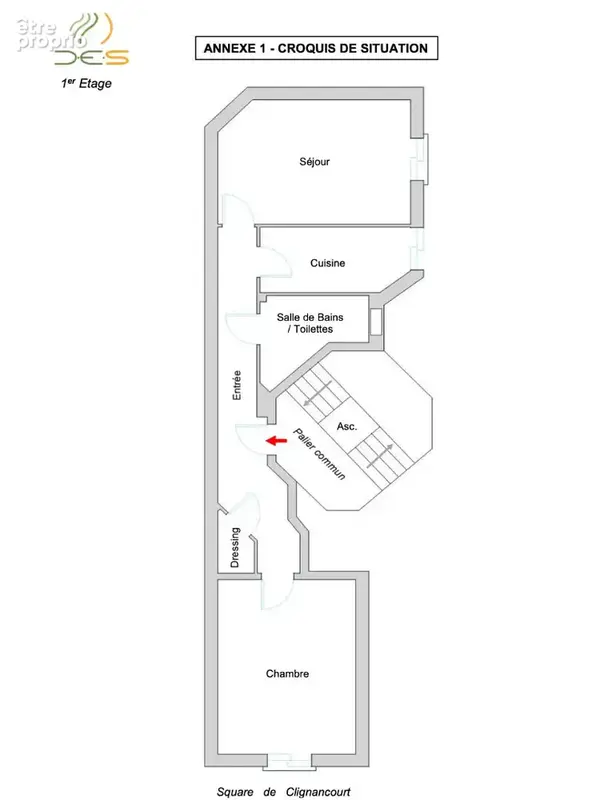 Appartement Paris 2 pièce(s) 45.56 m2 - photo 11