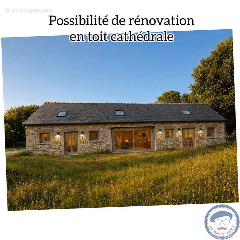 Locronan maison en pierre  + terrain constructible - photo 6