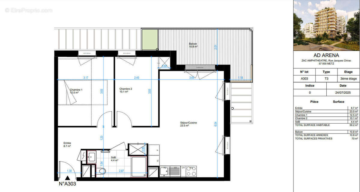 Appartement à METZ
