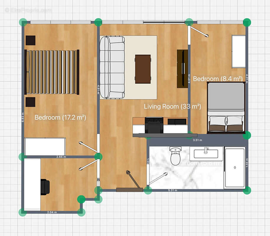 Appartement à PARIS-15E