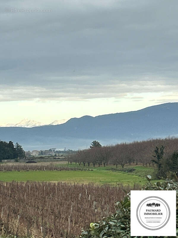 vue de la terrasse - Maison à GRANGES-LES-BEAUMONT