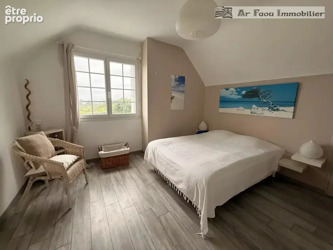Crozon Proche plage belle néobretonne rénovée avec vue mer - photo 12