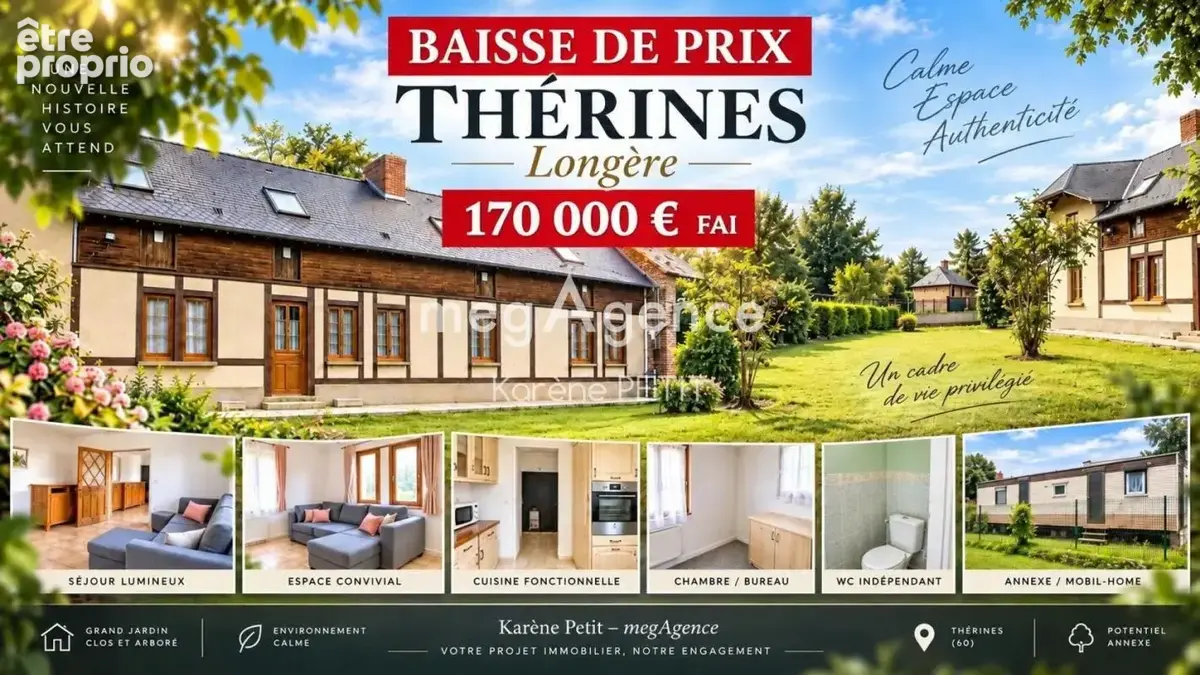 Photo Maison à Therines au prix de 170 000€