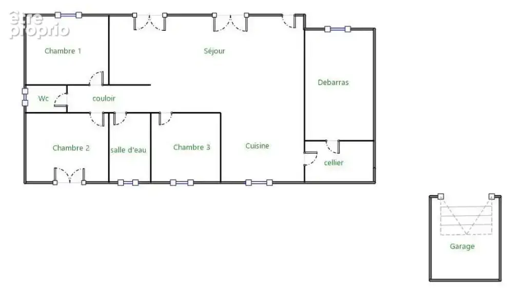 Maison de plain-pied 3 chambres avec garage et jardin   IZON - photo 13