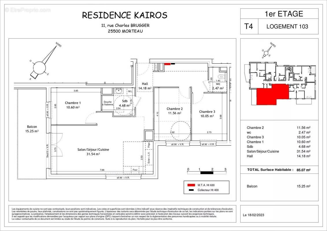 Appartement à MORTEAU