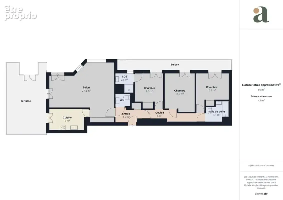 Vaste appartement de 128 m² en résidence récente et sécurisée  à Villeneuve-la-Garenne  (92390) - photo 13