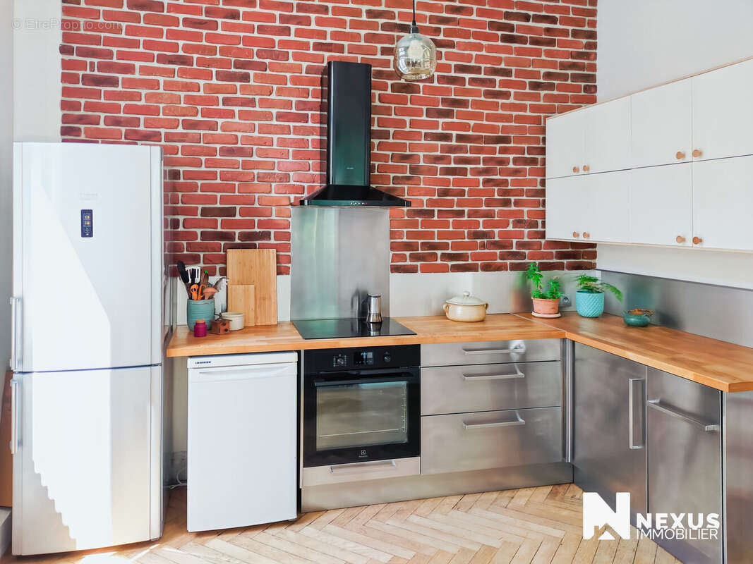 cuisine semi ouverte - Appartement à ROUEN