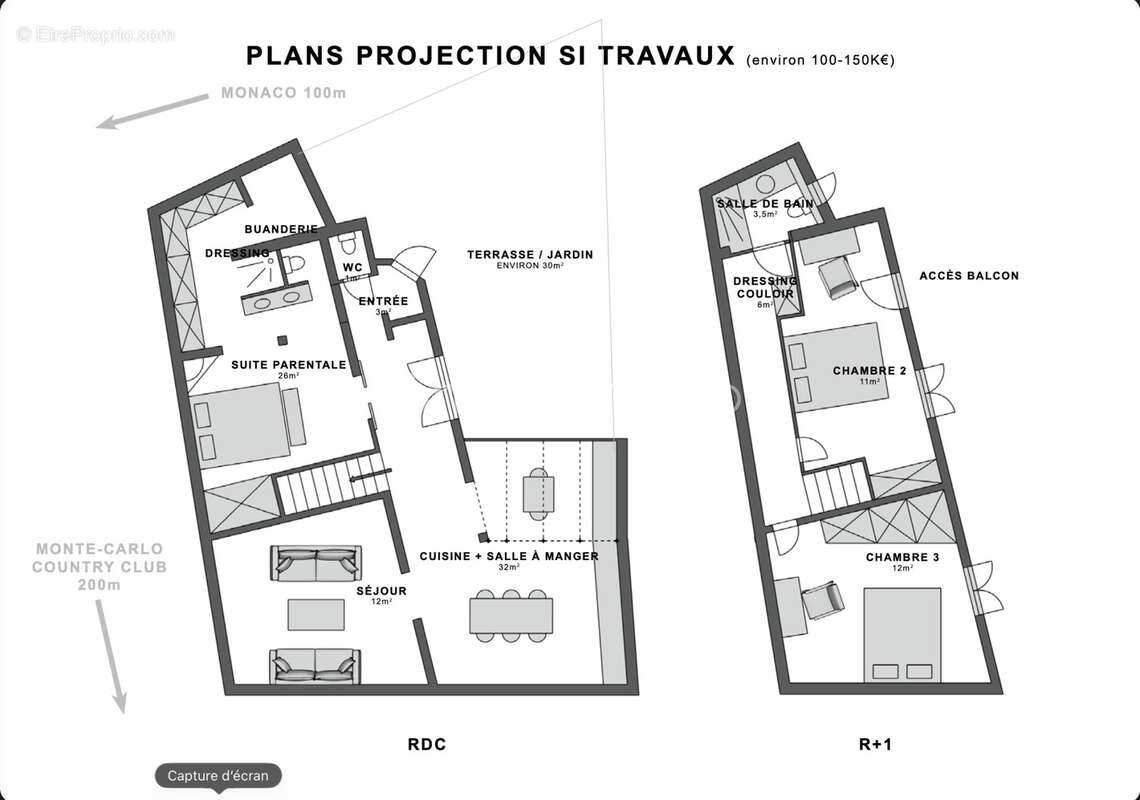 Roquebrune-cap-martin - frontière monegasque - maison de charme (4p) de 105 m2 au calme  - - photo 14