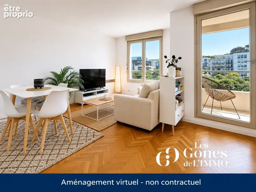 T1 31,90 m2   balcon   vue exceptionnelle sur jardin   cave - photo 5
