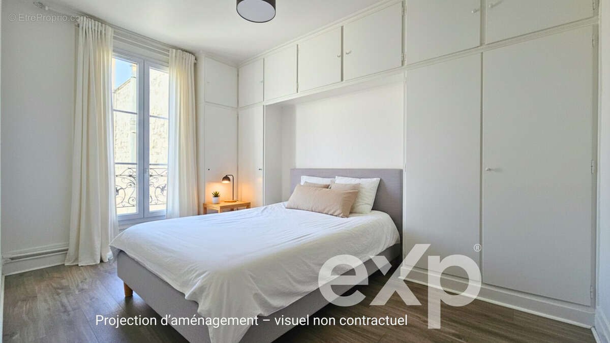 chambre aménagée - Appartement à CLICHY