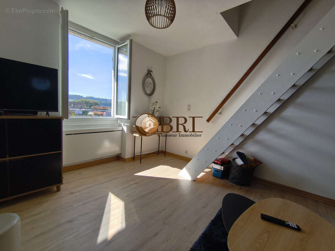 SÉJOUR ET ACCÈS CHAMBRES - Appartement à LES ABRETS