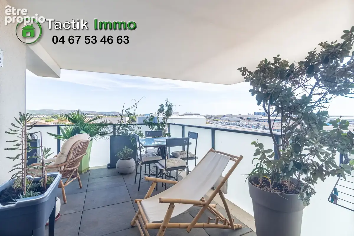 Sète, appartement, 2 pièces, terrasse, vue mer. - photo 2