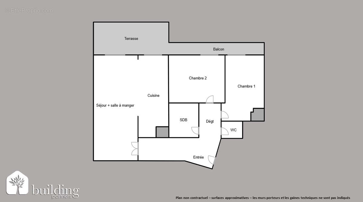 Levallois-Greffulhe -  3 pièces de 65 m² avec terrasse et pkg - photo 2