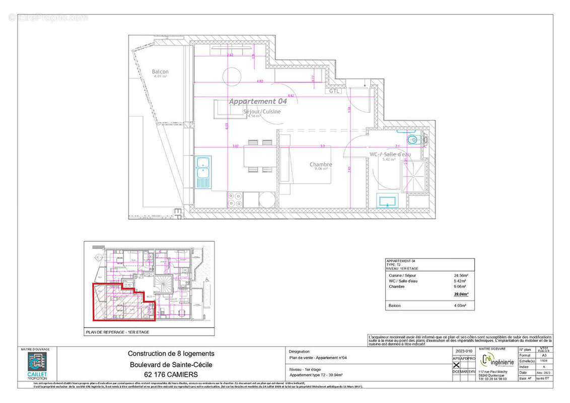 Appartement à CAMIERS
