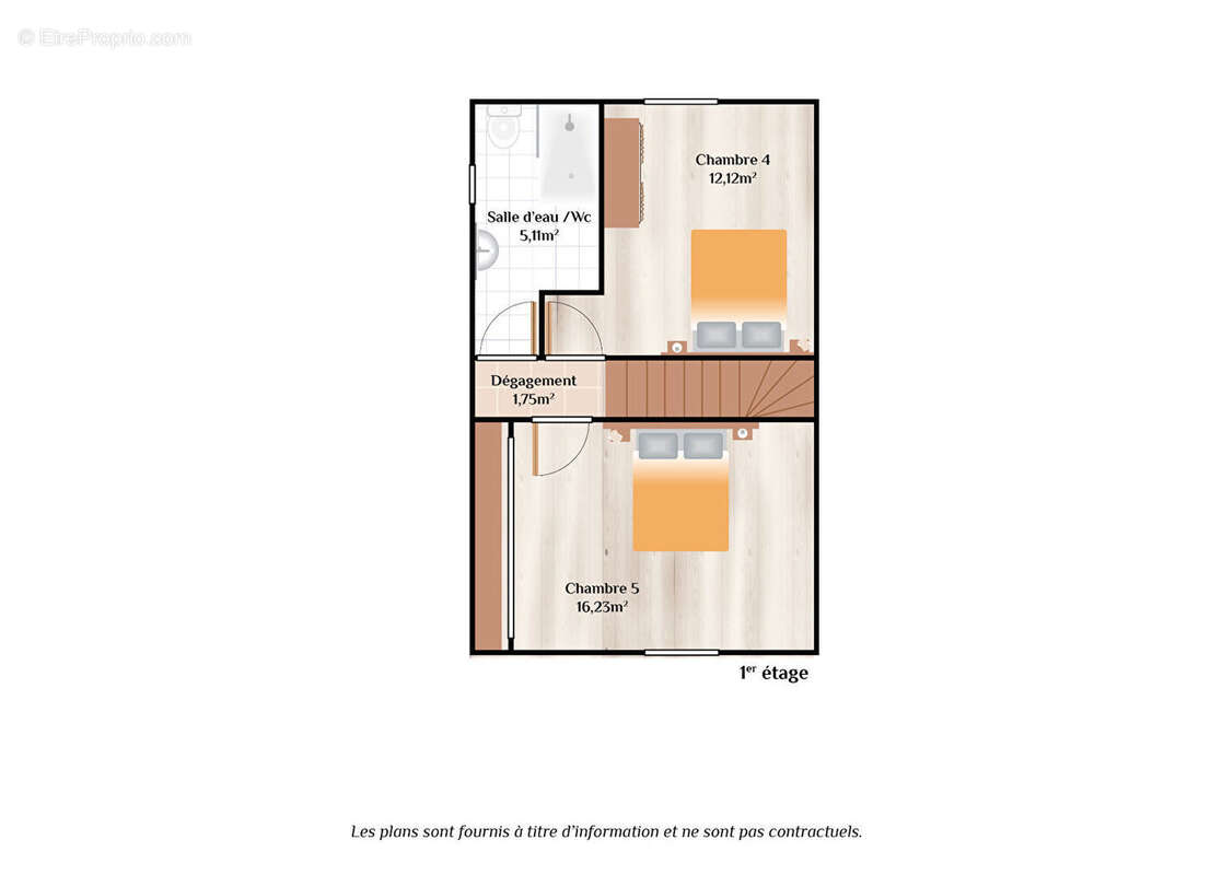 A vendre, Maison de plain pied 5 chambres  et un bureau, jardin de 1390m2 - photo 15