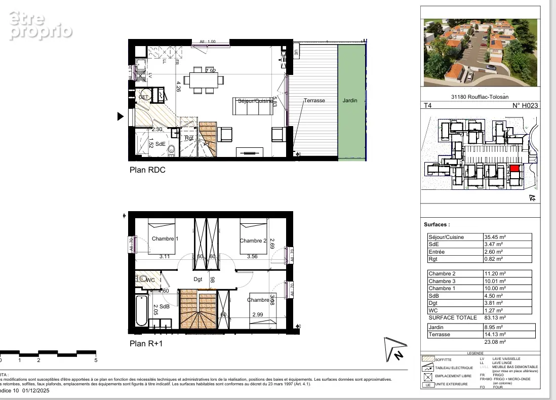 Rouffiac-tolosan  maison t4 de 84m²  terrasse / jardin 25 m²  résidence intimiste et sécurisée - photo 3