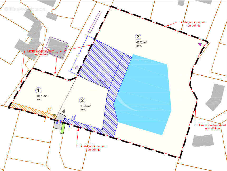 Terrain Constructible  non viabilisé avec étang Prée D'Anjou 6772 m² - photo 3