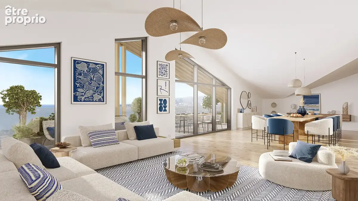 T4 - 163m2 - dernier étage - vue mer panoramique - 3 terrasses - parc prive - piscine - 1 495 000€ - photo 2