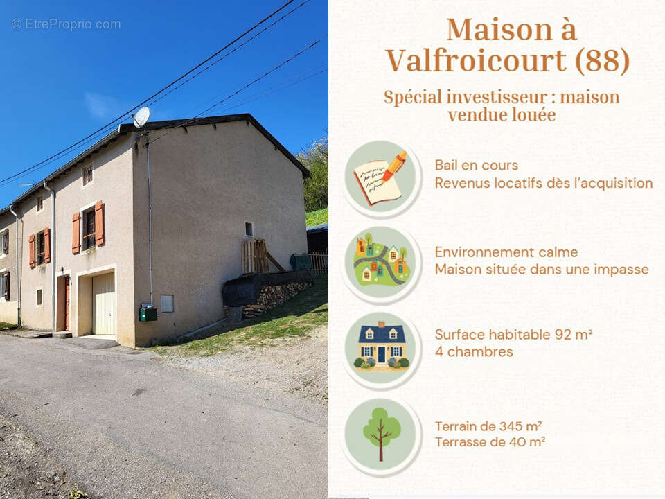 Maison Valfroicourt - investissement avec revenus locatifs - photo 2