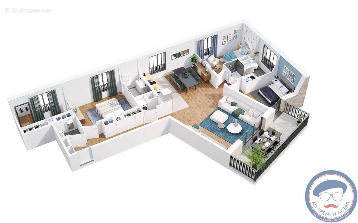 Orléans : Appartement 5 pièces à vendre pour famille avec 2 enfants - photo 2
