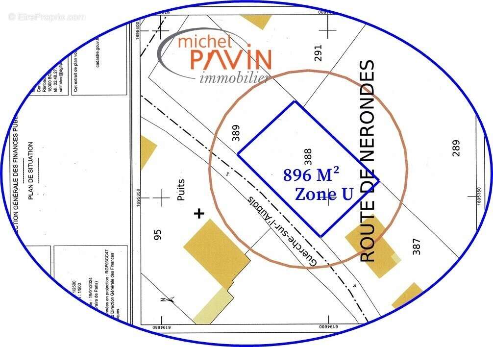 Terrain à LA GUERCHE-SUR-L&#039;AUBOIS