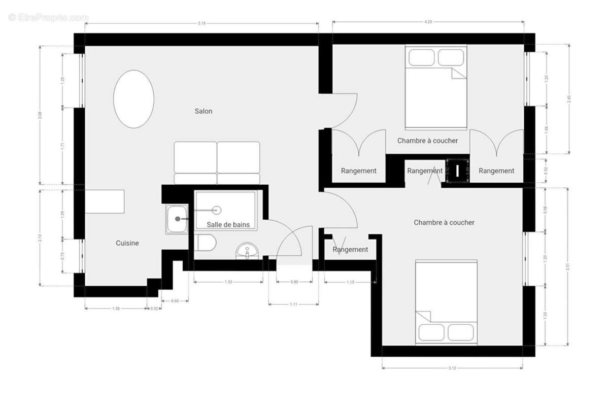 Appartement à PARIS-18E