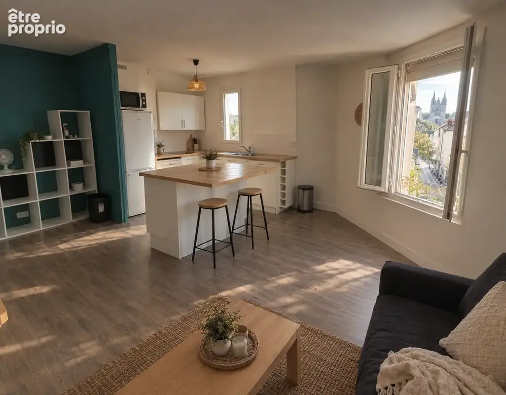 Appartement T4 à vendre Angers Doutre   76,48 m2, 3 chambres à rénover - photo 2