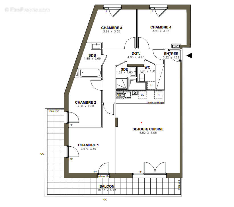 Appartement à VILLE-D&#039;AVRAY