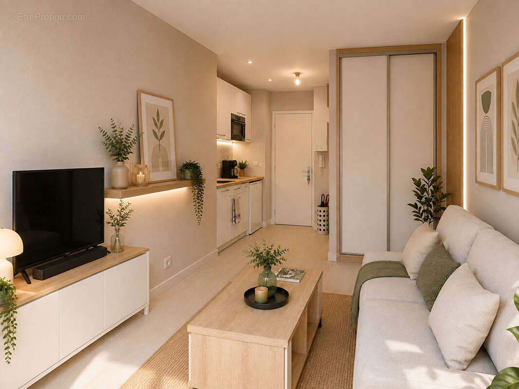 Appartement Chatillon 1 pièce(s) 17.87 m2 - photo 3