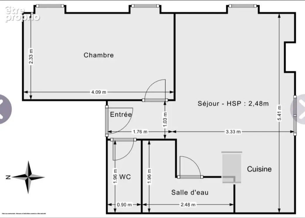 T2 dans résidence avec Jardin, parking privé au centre ville!! - photo 9