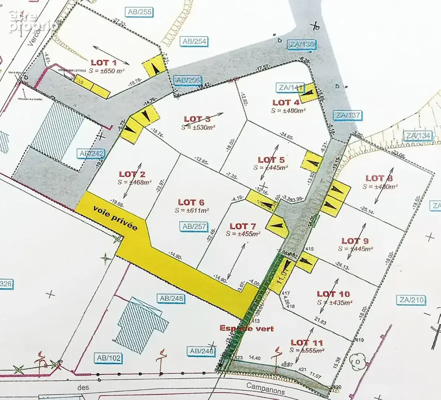 Terrain à batir dans lotissement à Eymeux de 436 m2 LIBRE DE CONSTRUCTEUR - photo 2