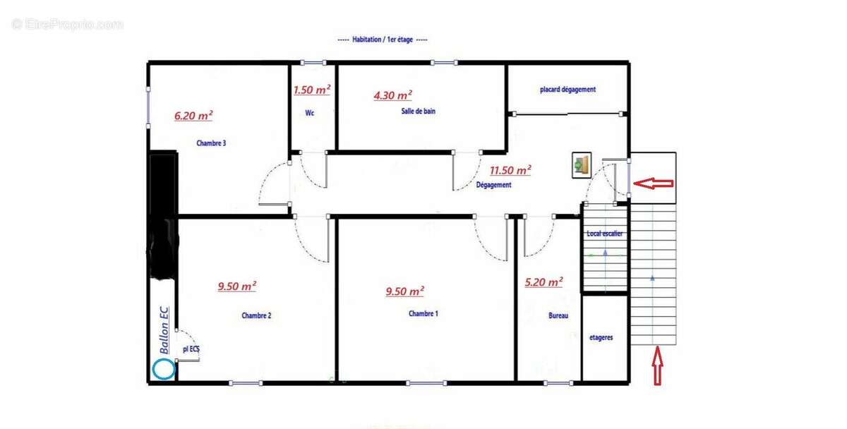 Maison 100 m² à Bourg-Lastic  - photo 5