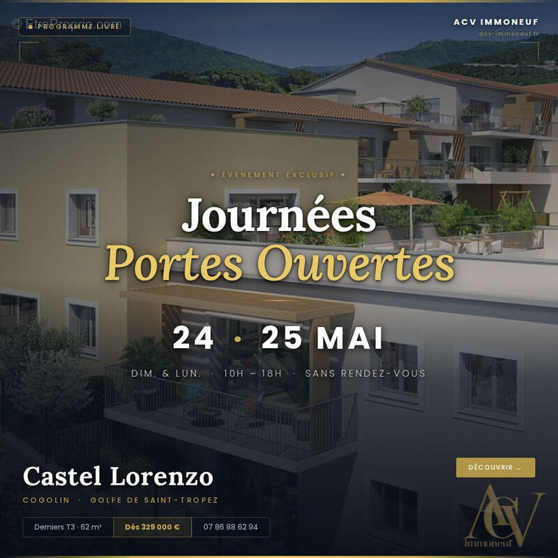 PORTES OUVERTES - T3 traversant avec terrasse et vue dégagée à Cogolin 2 - Appartement à COGOLIN