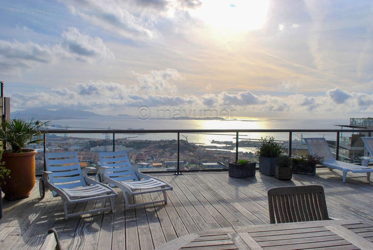 Exceptionnel T4 vue mer ? Terrasses XXL ? Résidence Grand Baie 13016 Marseille n°6 - Appartement à MARSEILLE-16E