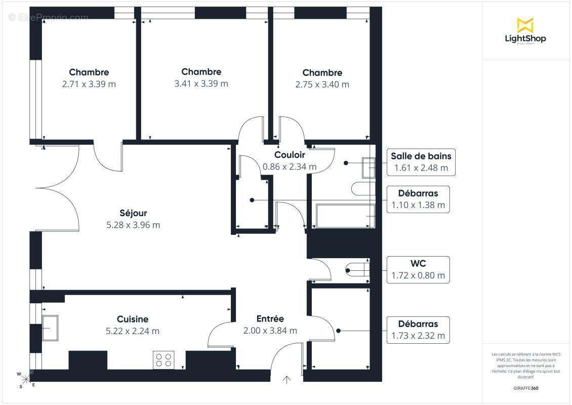 Ravissant 4 pièces de 83 m² - Vue dégagée sur Paris, étage élevé - Rue Duvergier, Paris - photo 3