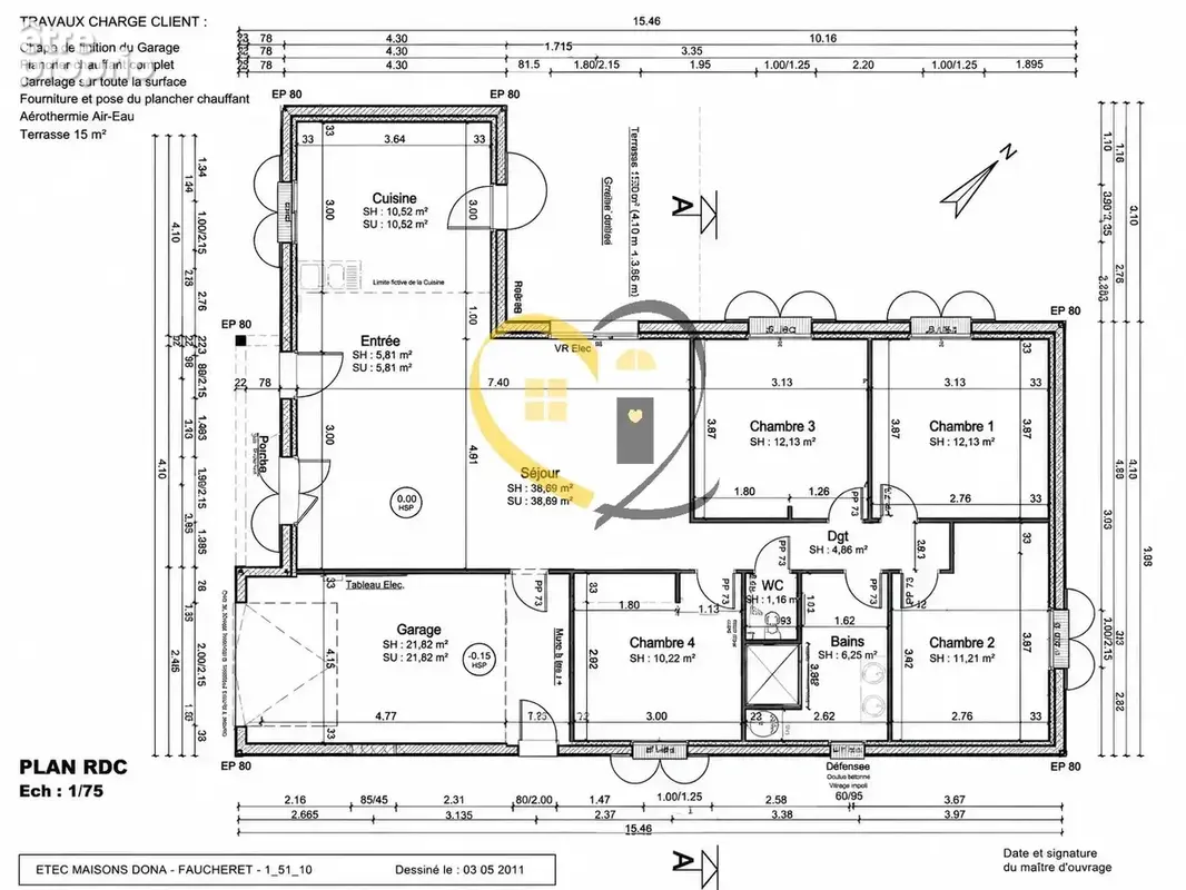  Maison de plain-pied – 4 chambres – 110 m² – Saint-Palais - photo 14