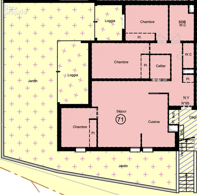 Furiani   Résidence « U Pinu »   T4 de 84,70 m2 en rez-de-jardin avec loggia - photo 8
