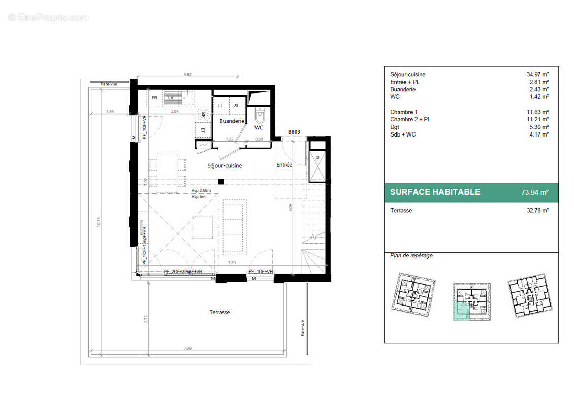 Appartement à VILLENAVE-D&#039;ORNON