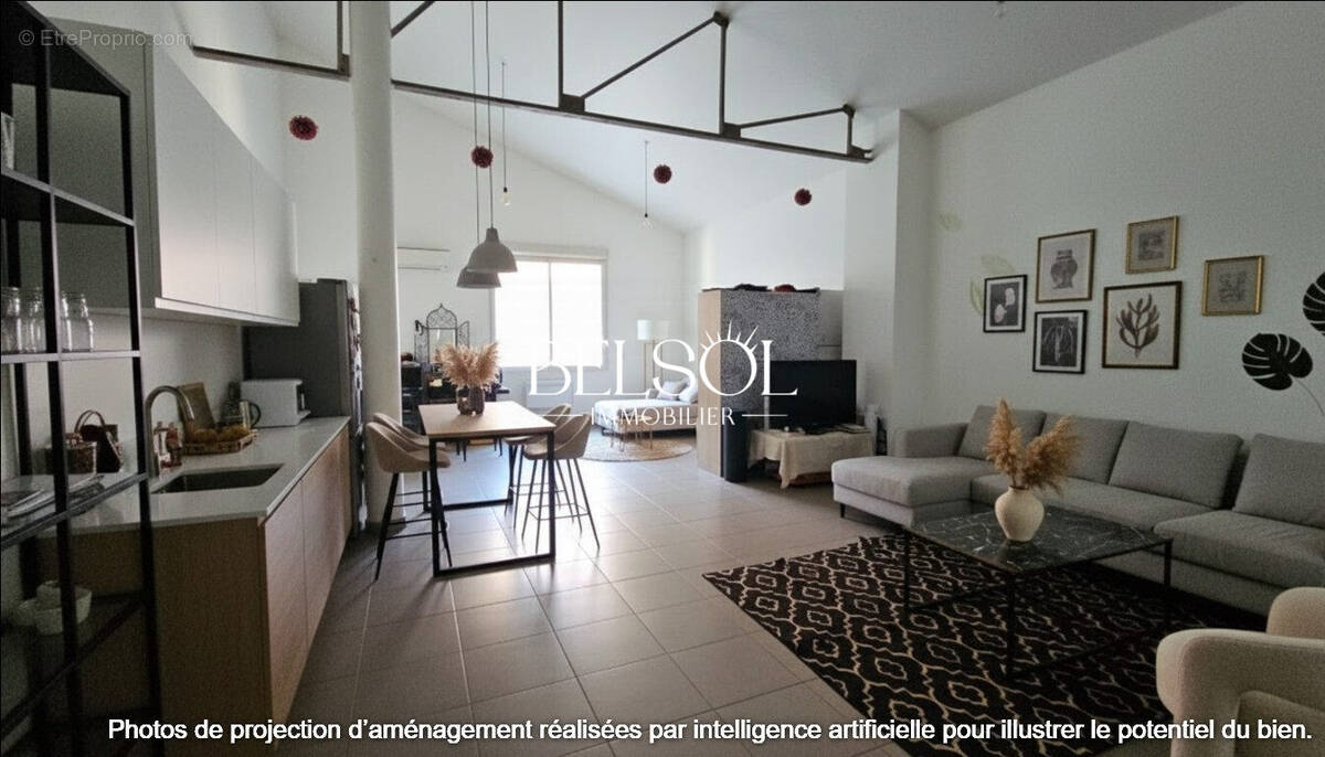 57m² d'espace de vie ; Une idée d'aménagement d'un style - Appartement à PERPIGNAN