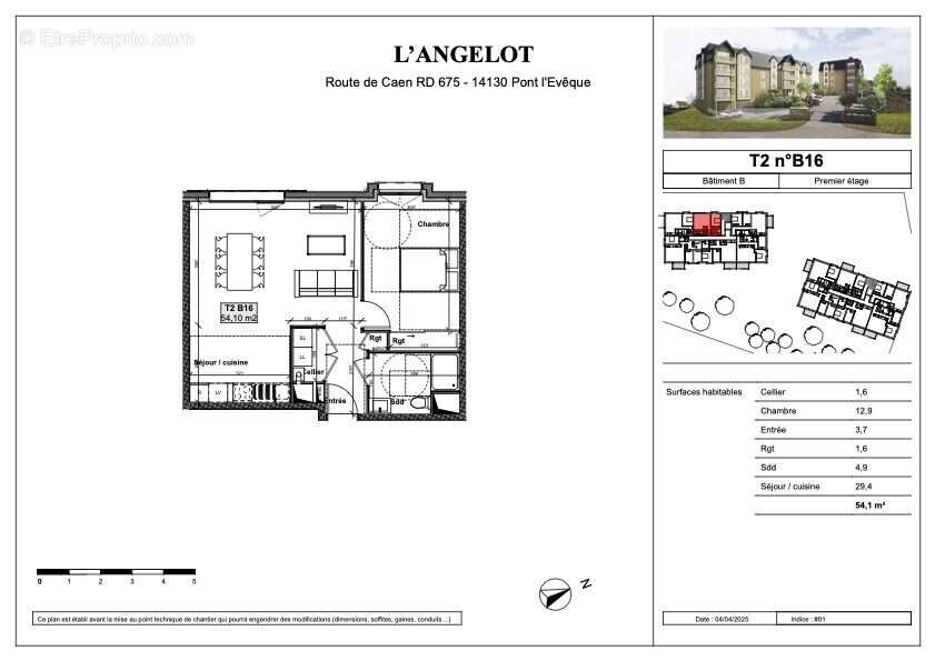 Appartement à PONT-L&#039;EVEQUE