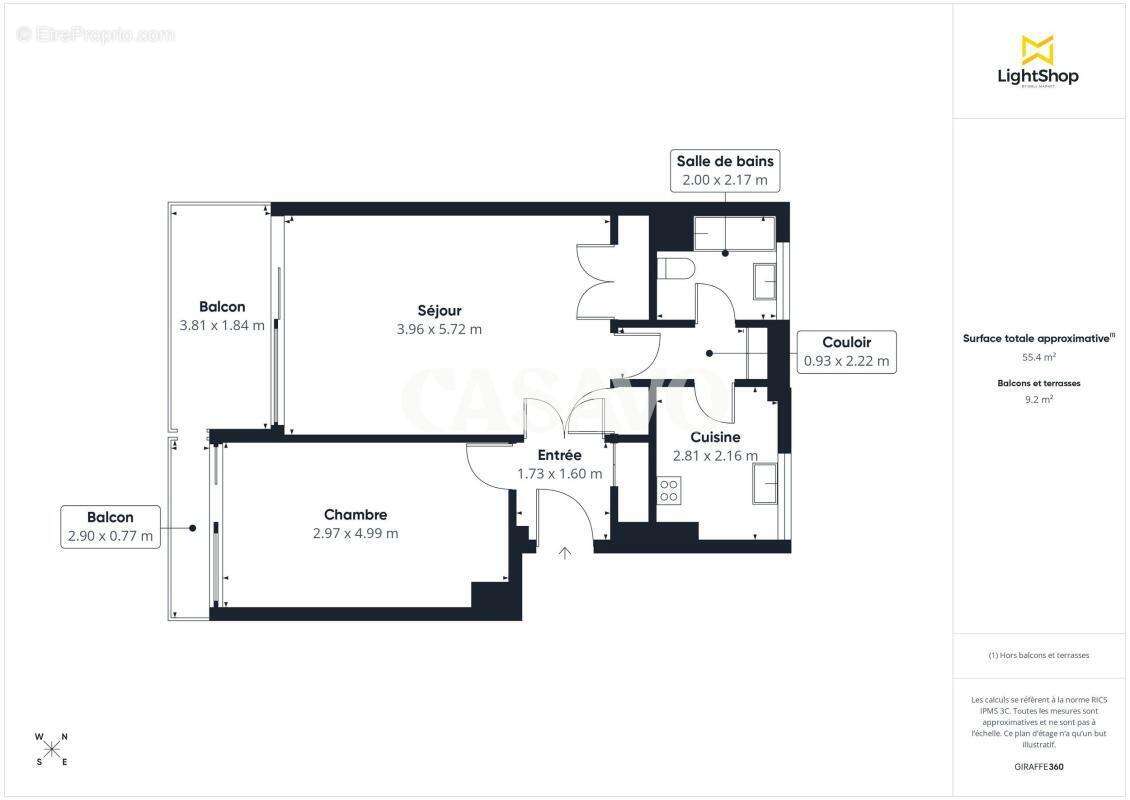 Appartement à VILLEFRANCHE-SUR-MER