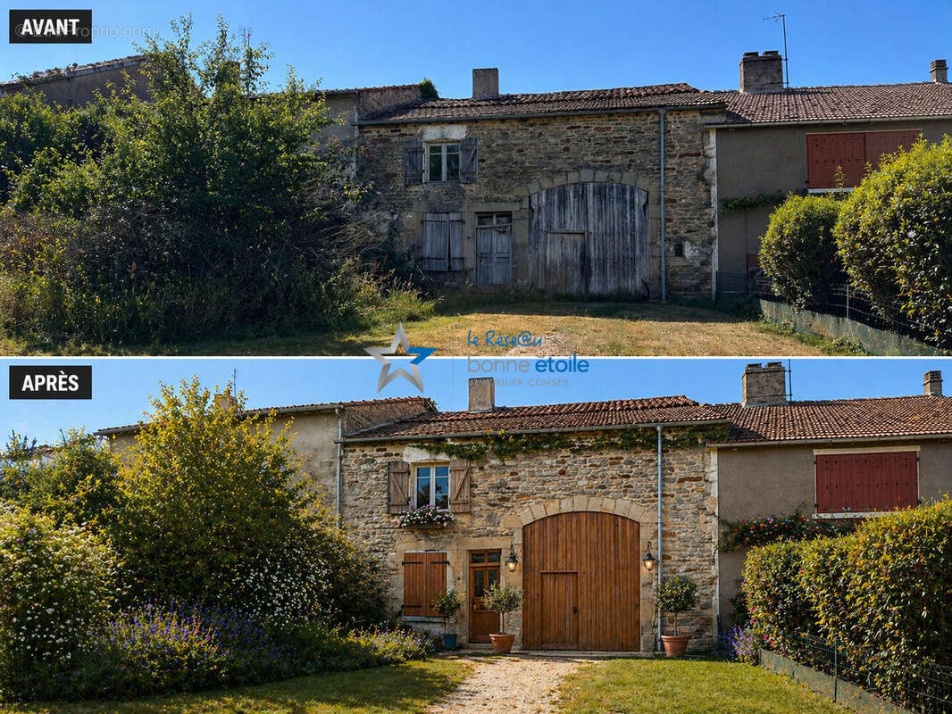 façade avant droite rénovée - Maison à DAMREMONT