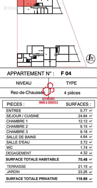 Appartement à BUSSY-SAINT-GEORGES