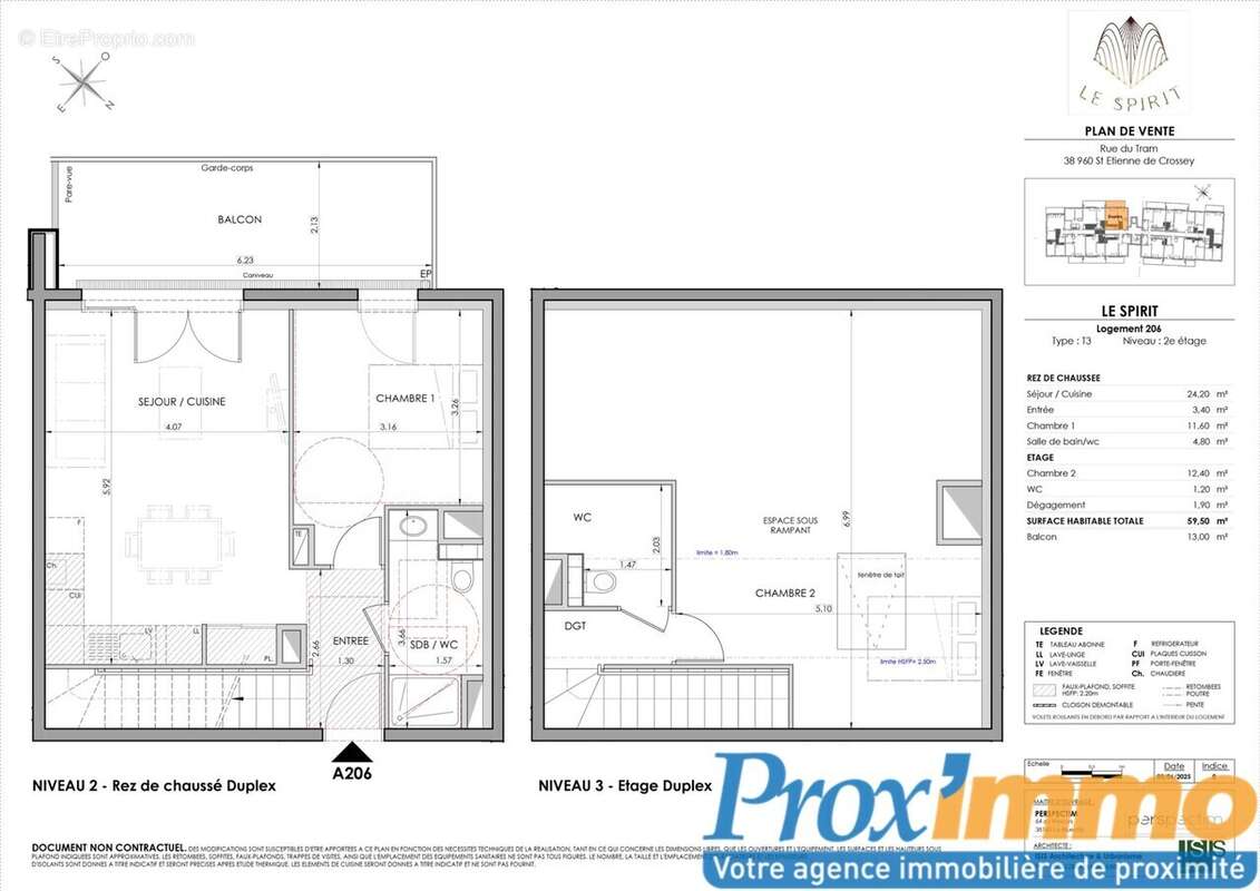 Appartement à SAINT-ETIENNE-DE-CROSSEY