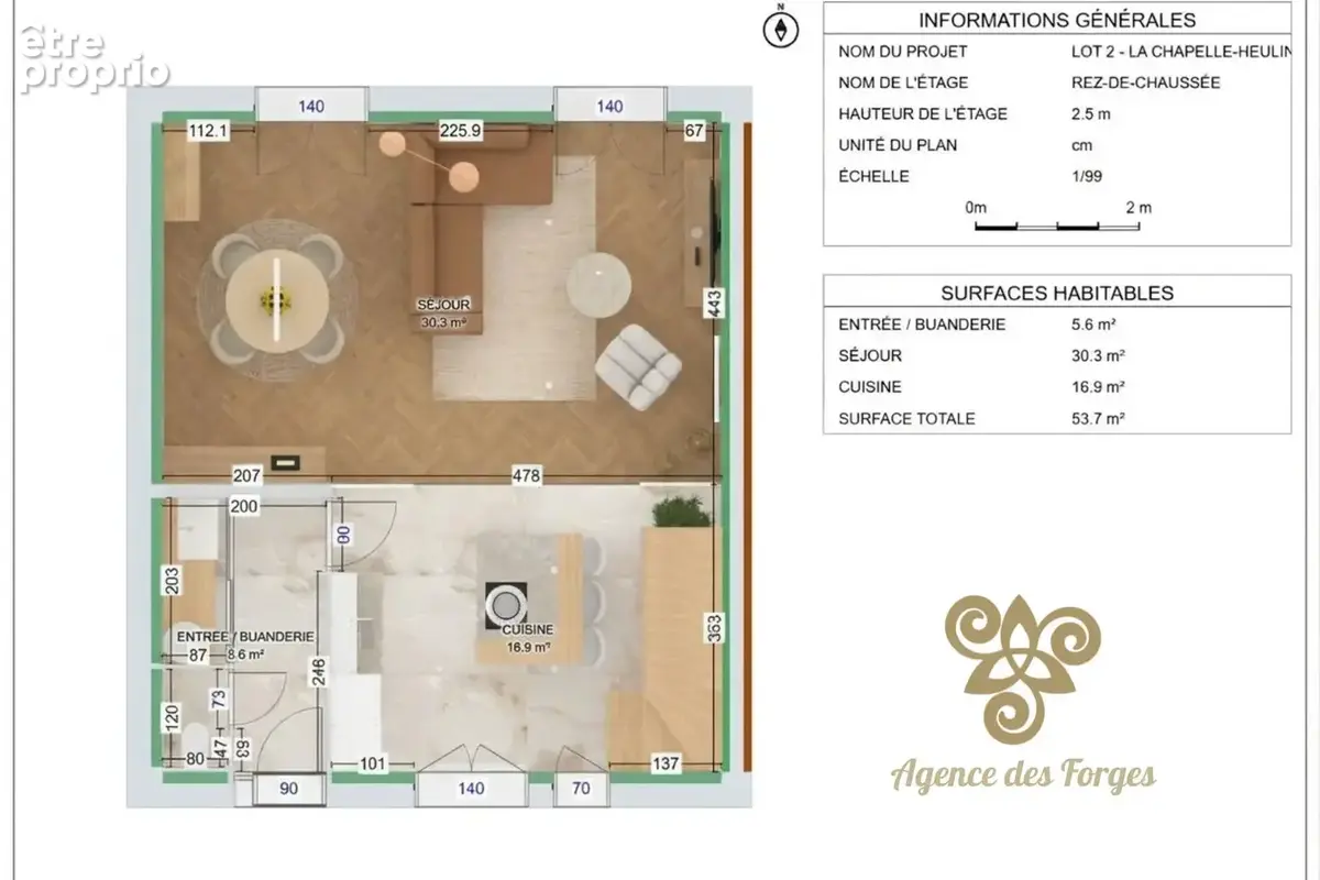 Maison La Chapelle Heulin / 3 chambres / 106 m2 / 349m² de terrain - photo 2