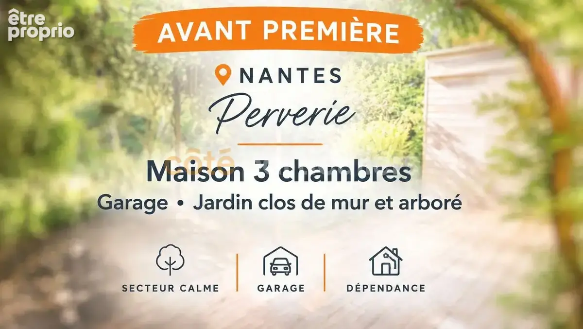 Maison nantes perverie -- 3 chambres -- jardin -- garage -- cheminee -- dependance - photo 1