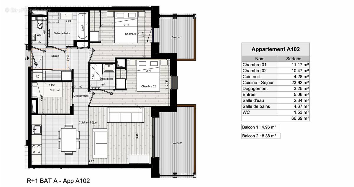Appartement à MORILLON