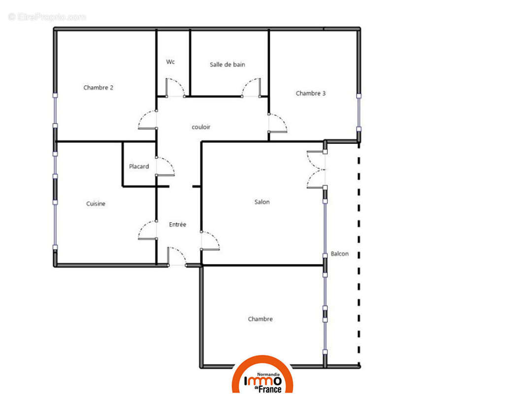 Appartement 69 m² - 2 chambres - Balcon - Ascenseur - DPE C - photo 10