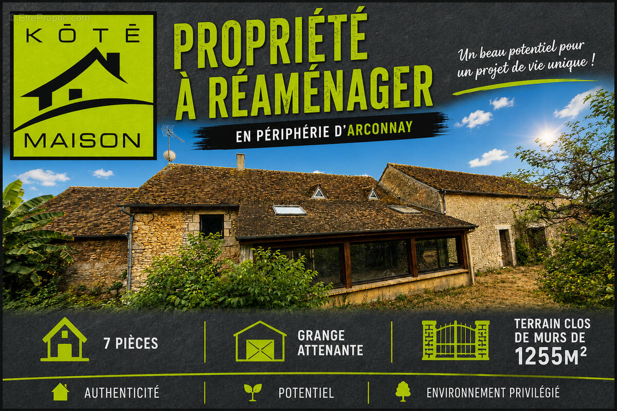 Propriete  en cours de restauration  au sud d'arconnay - photo 1